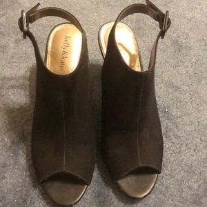 Black heeled booties